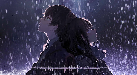 Anime, Hyouka, Eru Chitanda, Hōtarō Oreki, Rain, Wallpaper HD HD wallpaper