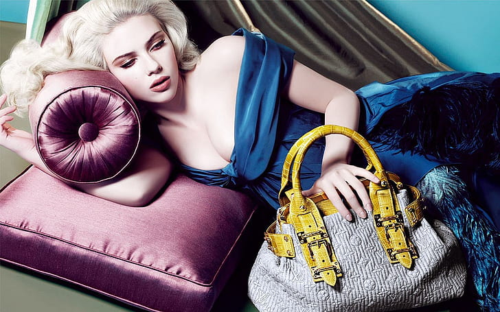 Louis Vuitton, Scarlett Johansson, Bag, HD wallpaper