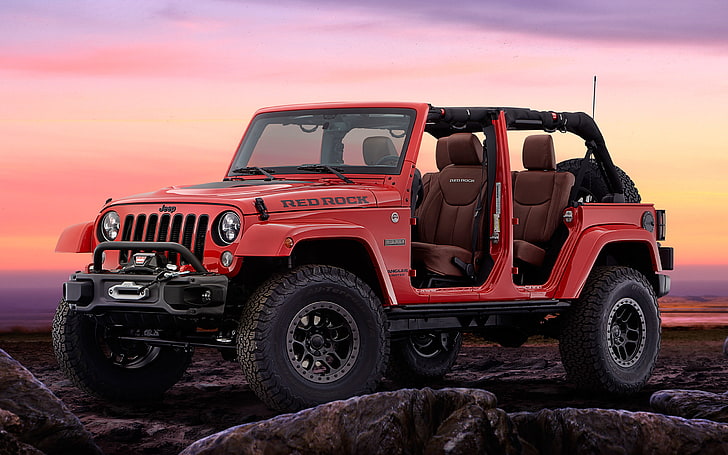 Jeep Wrangler Red Rock Concept, red, Concept, Rock, Jeep, Wrangler, HD wallpaper