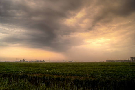chmury, zachmurzenie, pole, łąka, burza, obrazy w domenie publicznej, Tapety HD HD wallpaper
