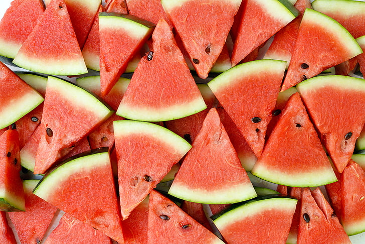 sliced watermelon, watermelon, berry, slices, water melon, HD wallpaper