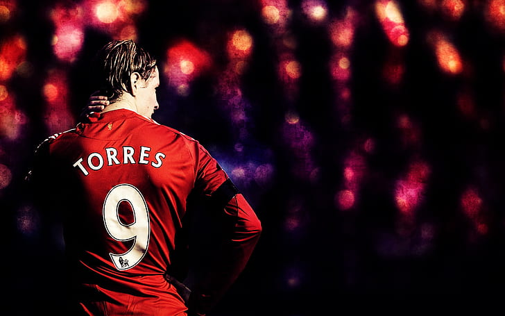 Fernando Torres Back, player, liverpool, games, football, HD wallpaper