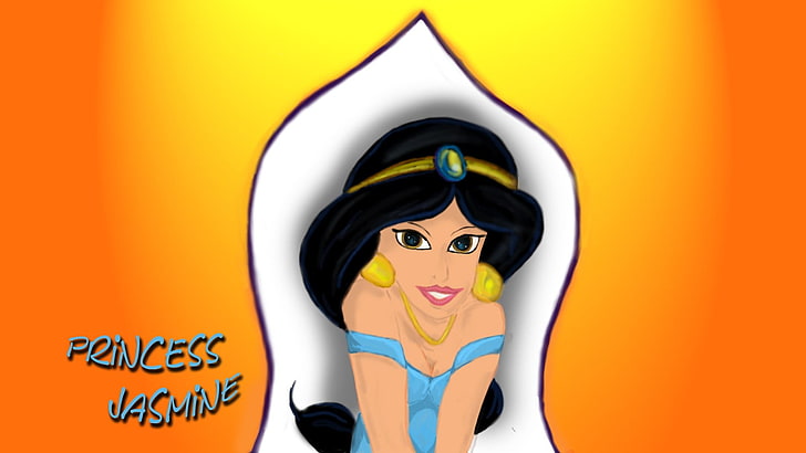 الأميرة ياسمين ، أميرات ديزني ، ديزني ، فوتوشوب ، فن رقمي ، فتاة خيالية، خلفية HD