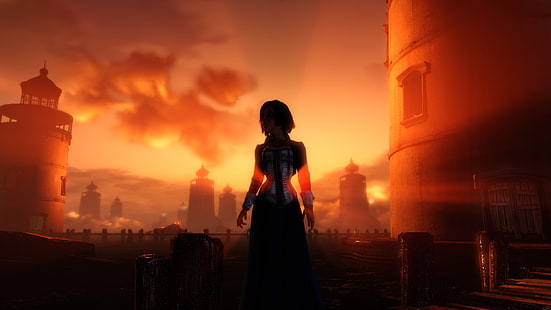 BioShock, BioShock Infinite, Elizabeth (BioShock), Leuchtturm, Videospiele, HD-Hintergrundbild HD wallpaper