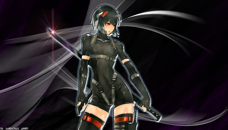 Cyberpunk, Futuristisch, Anime Girls, Cool, Schwert, Cyberpunk, Futuristisch, Anime Girls, Cool, Schwert, HD-Hintergrundbild