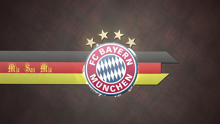 Лого на FC Bayern Muchen, Mia, San, Bayern, Munchen, HD тапет