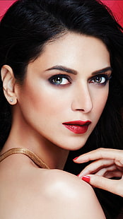 Aditi Rao Hydari Red Lips, Frauengesicht, weibliche Prominente, Aditi Rao Hydari, Bollywood, Schauspielerin, HD-Hintergrundbild HD wallpaper