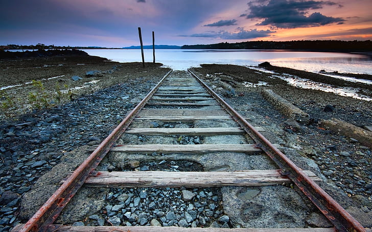 Lost Nature Road to nowhere Abstract Photography HD Art , nature, road, lost, Nowhere, Rail, HD wallpaper