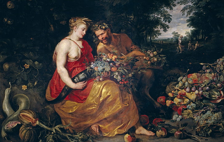 picture, Peter Paul Rubens, mythology, Frans Snyders, Pieter Paul Rubens, Ceres and pan, HD wallpaper