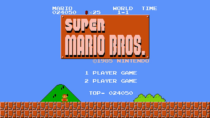 Super Mario Bros., 8-бит, Super Mario, ретро-игры, видеоигры, HD обои