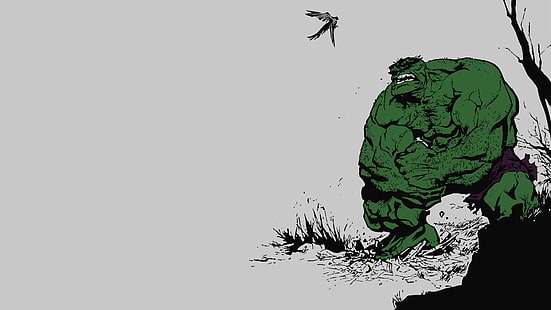 The Incredible Hulk illustration, Hulk, Marvel Comics, drawing, HD wallpaper HD wallpaper
