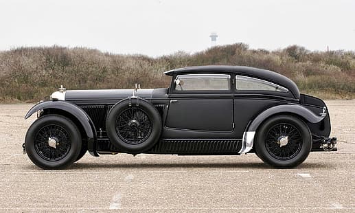 Bentley, 1931, 1930, Speed ​​6, Bentley Speed ​​Six, Speed ​​Six, Trem Azul, Trem Azul Bentleys, Lado Esquerdo, Perfil, HD papel de parede HD wallpaper