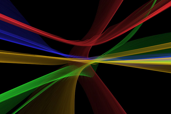 multicolored light wallpaper, fractal, lines, multicolored, intersection, HD wallpaper