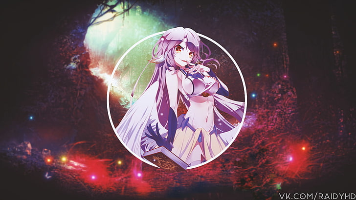 anime, anime girls, picture-in-picture, No Game No Life, Jibril, HD wallpaper
