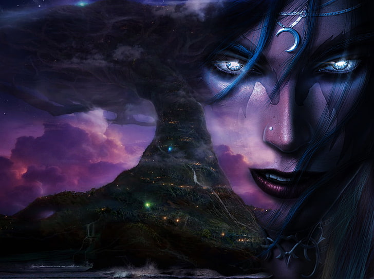 Frozen Throne, Night Elves, Warcraft III, video games, HD wallpaper