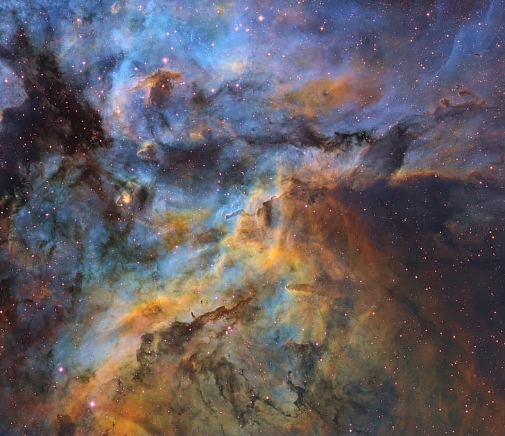 stars, the constellation of Carina, dust clouds, dust obloka, Ignacio Diaz Bobillo, HD wallpaper