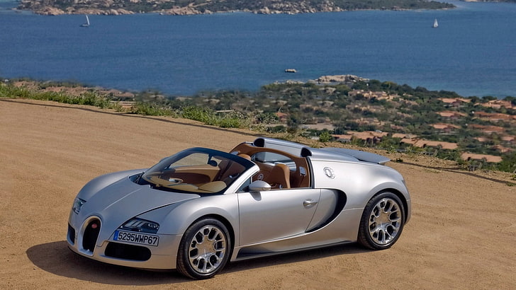 Bugatti Veyron, Bugatti, silver cars, vehicle, car, HD wallpaper