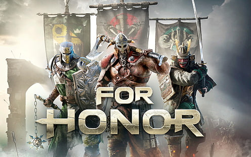 Untuk wallpaper digital Honor, Untuk Kehormatan, ksatria, Viking, samurai, Ubisoft, video game, Wallpaper HD HD wallpaper