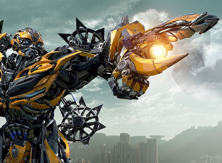 Bumblebee Transformers Age of Extinction, Transformer Bumble Bee, Filmer, Transformers, Robot, Bumblebee, transformers 4, 2014, utrotningsålder, HD tapet