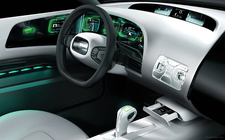 Saab Air Interior, siyah ve gri araba iç, iç, saab, araba, HD masaüstü duvar kağıdı