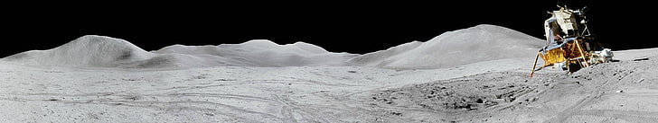 gray sand, landscape, Moon, Apollo, Lunar Module, HD wallpaper