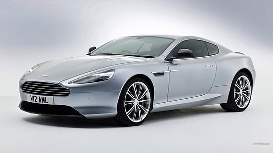 серебристый Mercedes-Benz седан, Aston Martin DB9, Aston Martin, суперкар, серебристый авто, автомобиль, HD обои HD wallpaper