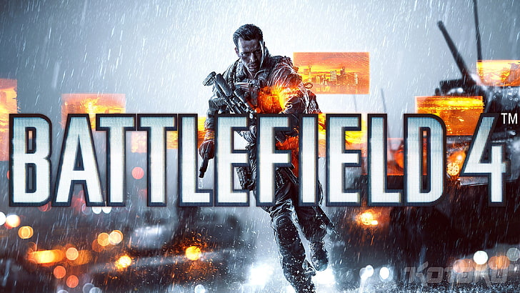 لوحة تجريدية بالأبيض والأسود ، Battlefield 4، خلفية HD