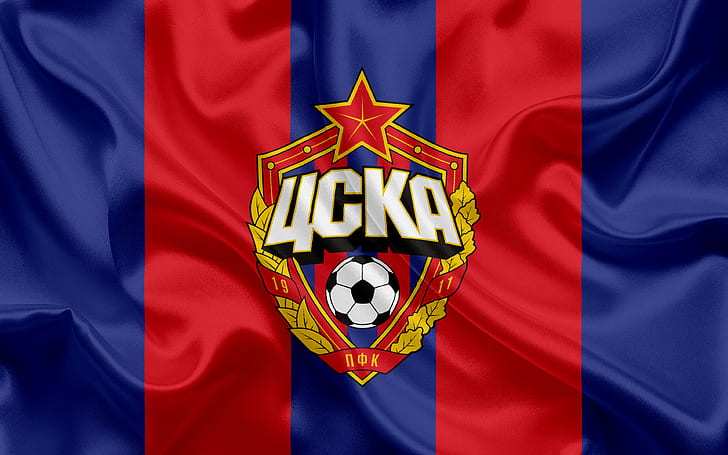축구, PFC CSKA 모스크바, 상징, 로고, HD 배경 화면