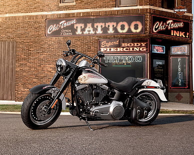 Harley-Davidson, Harley-Davidson Fat Boy, велосипед, мотоцикл, HD обои HD wallpaper