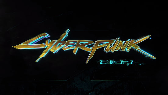 Cyberpunk 2077, cyberpunk, tipografia, jogos de vídeo, HD papel de parede HD wallpaper
