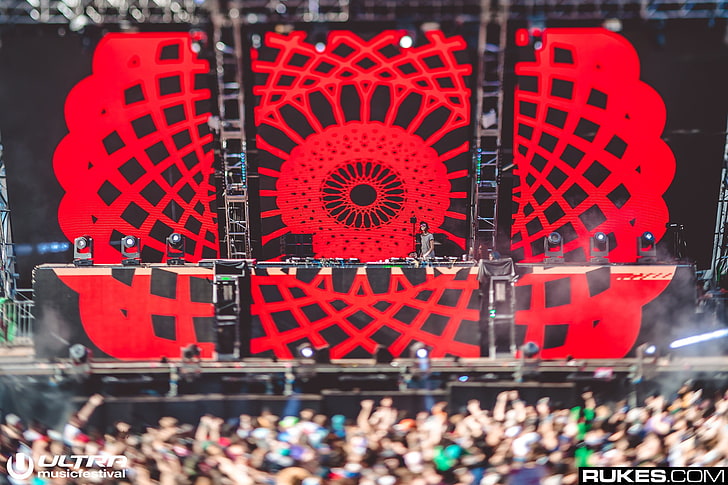 Ultra Music Festival, Rukes, Rezz, DJs, Menschenmassen, Fotografie, HD-Hintergrundbild