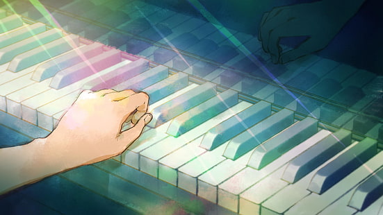 Shigatsu wa Kimi no Uso, piyano, HD masaüstü duvar kağıdı HD wallpaper
