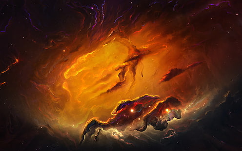 Nebula Jauh 4K 8K, dalam, Luar Angkasa, Nebula, Wallpaper HD HD wallpaper