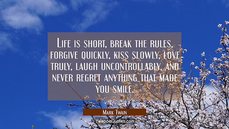 quote, Mark Twain, life, inspirational, sky, HD wallpaper
