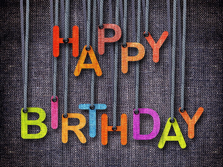 Happy Birthday, jeans, colorful, Happy, Birthday, Jeans, Colorful, HD wallpaper