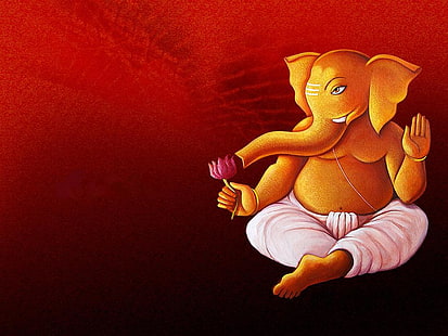Deus bonito Ganesh ji, ilustração de Ganesha, Deus, Senhor Ganesha, ganesha, senhor, HD papel de parede HD wallpaper