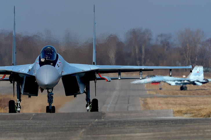 fighter, Su-35, super-maneuverable, Sukhoi, WFP, HD wallpaper
