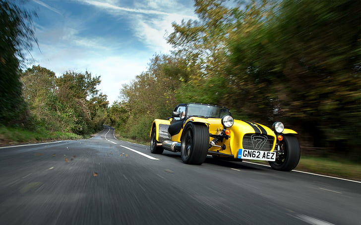 2013 Caterham Supersport R, yellow and black coupe, 2013, caterham, supersport, cars, other cars, HD wallpaper