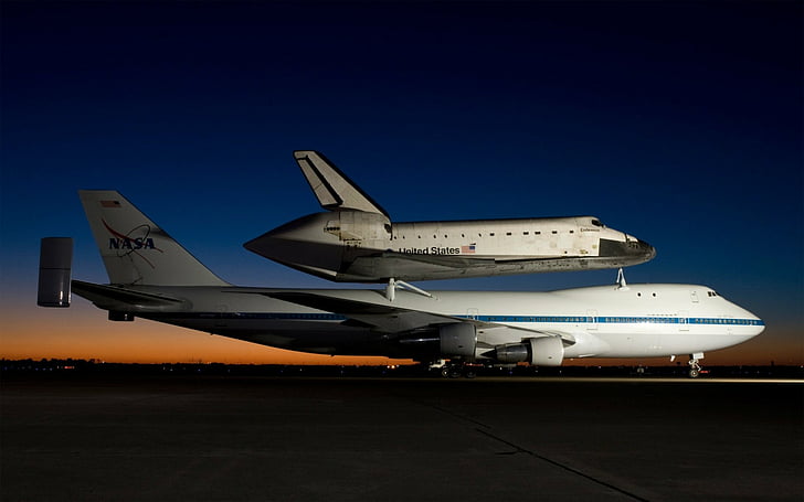 Promy kosmiczne, prom kosmiczny Endeavour, samolot, NASA, wahadłowiec, Tapety HD
