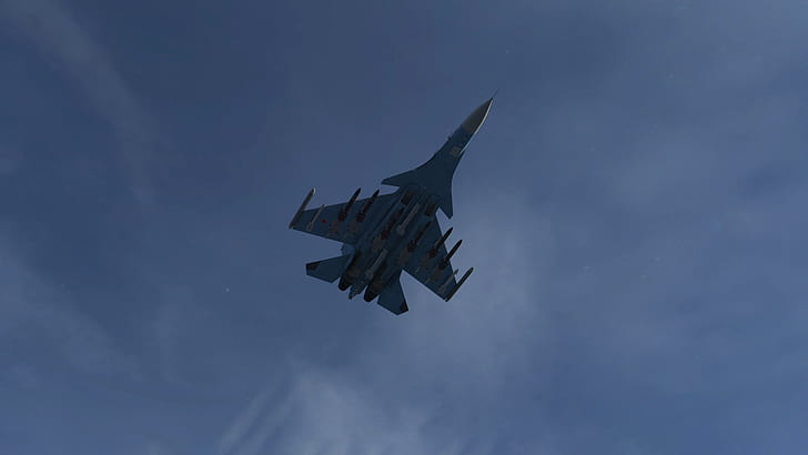 The sky, The game, The plane, fighter, Russia, BBC, Su-30, Sukhoi, Flanker-C, Ace Combat, Multi-role fighter, Su30, Su 30, HD wallpaper