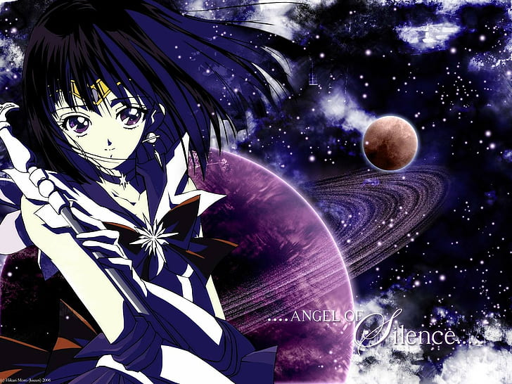 Sailor moon, Tomoe hotaru, Girl, Space, Stick, Wallpaper HD