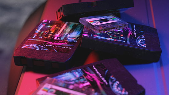 音楽、スタイル、アート、80年代、図、なんでも、80年代、シンセ、夜行性、レトロウェーブ、シンセウェーブ、新しいレトロウェーブ、真夜中、Futuresynth、Sintav、Retrouve、Outrun、Trey Trimble、by Trey Trimble、Intersound、Cassette、Compact Cassette、ミッドナイト・ノクターン、ミッドナイト-ノクターン、 HDデスクトップの壁紙 HD wallpaper