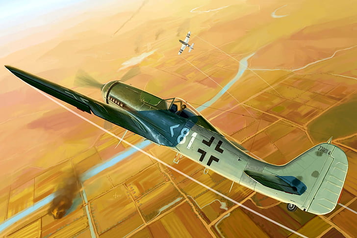 P-51, Fw-190, caça multifunções, Fw.190D-11, motor Jumo 213F, HD papel de parede