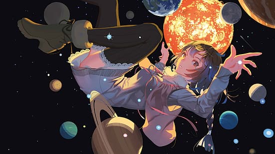 Monogatari-Serie, Vofan, Anime-Mädchen, Senjougahara Hitagi, Senjōgahara Hitagi, HD-Hintergrundbild HD wallpaper