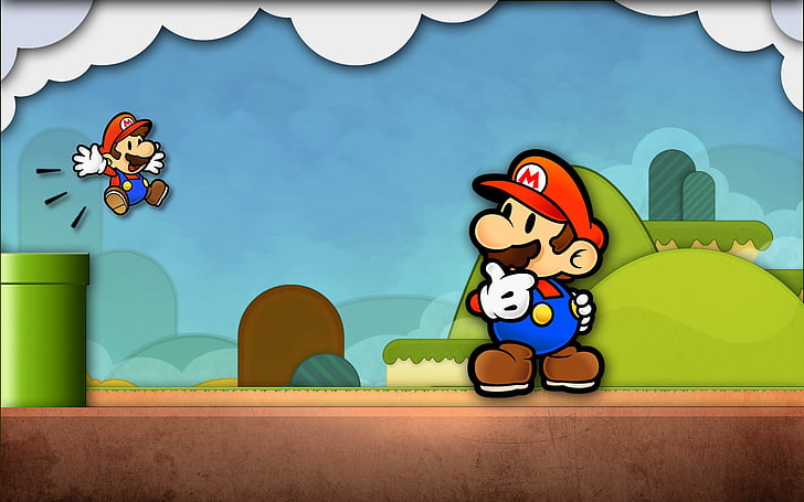 Mario, Paper Mario: La puerta de los mil años, Fondo de pantalla HD