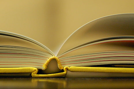 open page book in closeup photography, open, page, closeup photography, photography  book, spine, pages, yellow, macro, book, literature, education, learning, reading, textbook, library, wisdom, HD wallpaper HD wallpaper