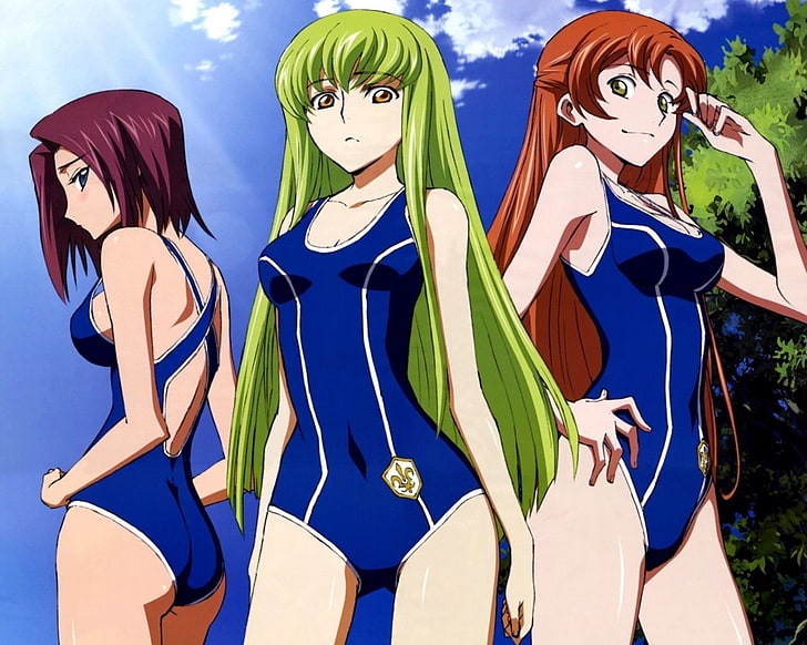 Code Geass Rainbows Green Hair Stadtfeld Kallen Cc Anime Hearts Anime Girls 1440x900 Anime Code