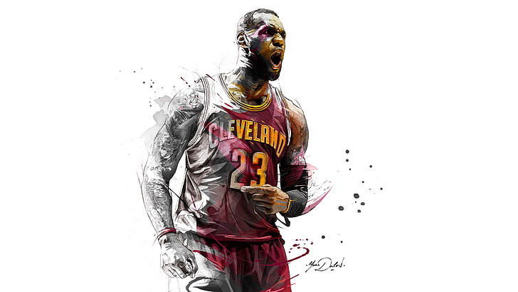 5K, Artwork, LeBron James, Basketball player, HD wallpaper