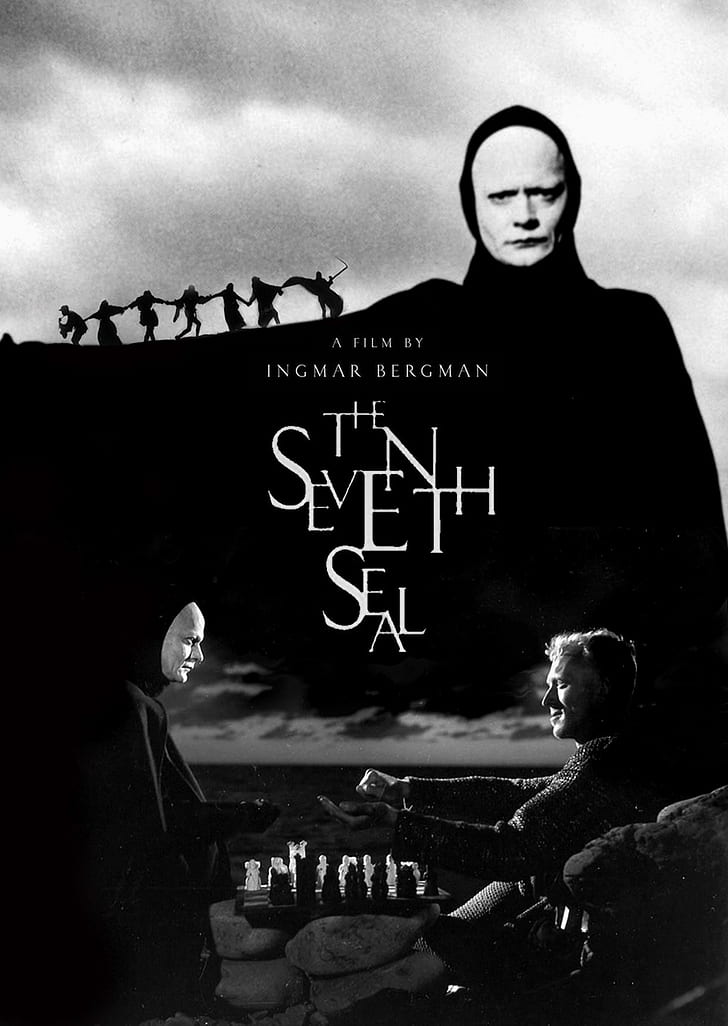 The Seventh Seal, Ingrid Bergman, movie poster, HD wallpaper