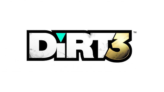 Логотип Dirt 3, грязь 3, название, игра, шрифт, раса, HD обои HD wallpaper